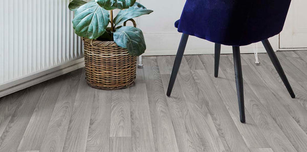 High-quality sheet vinyl flooring rolls in wood and tile effect designs