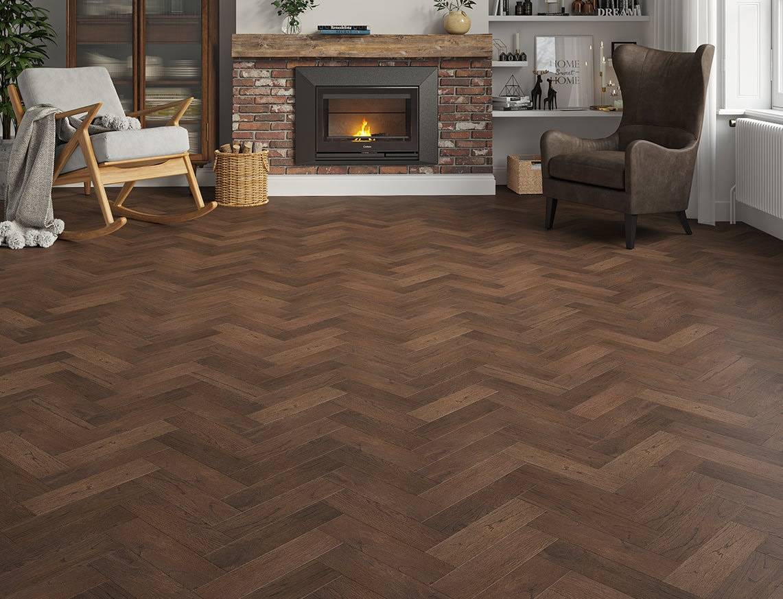 Flooring Wholesale Wood Arden Oak Herringbone Room Image