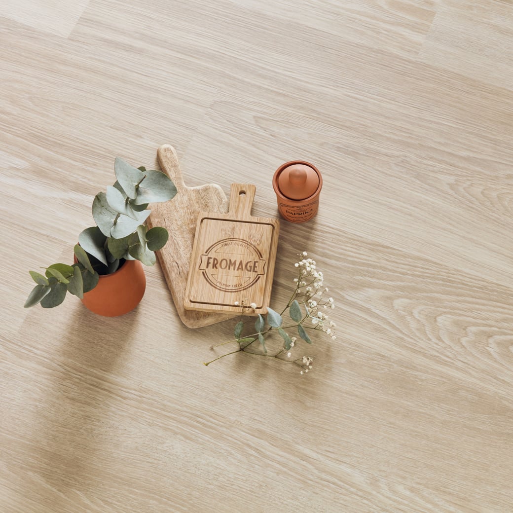 Karndean Knight Tile Dutch Limed Oak flooring installed in a kitchen
