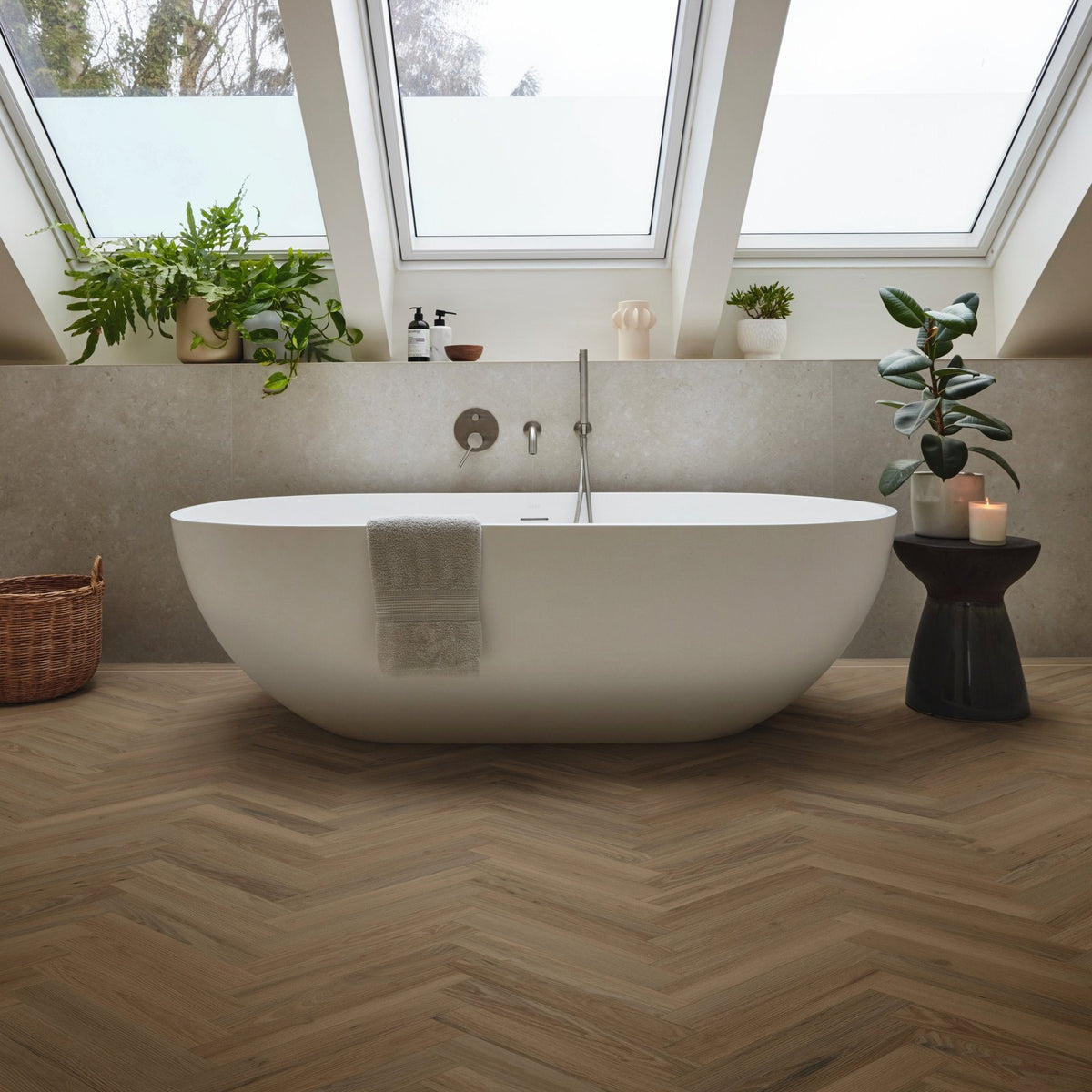 Duxbury Acacia Karndean Knight Tile herringbone