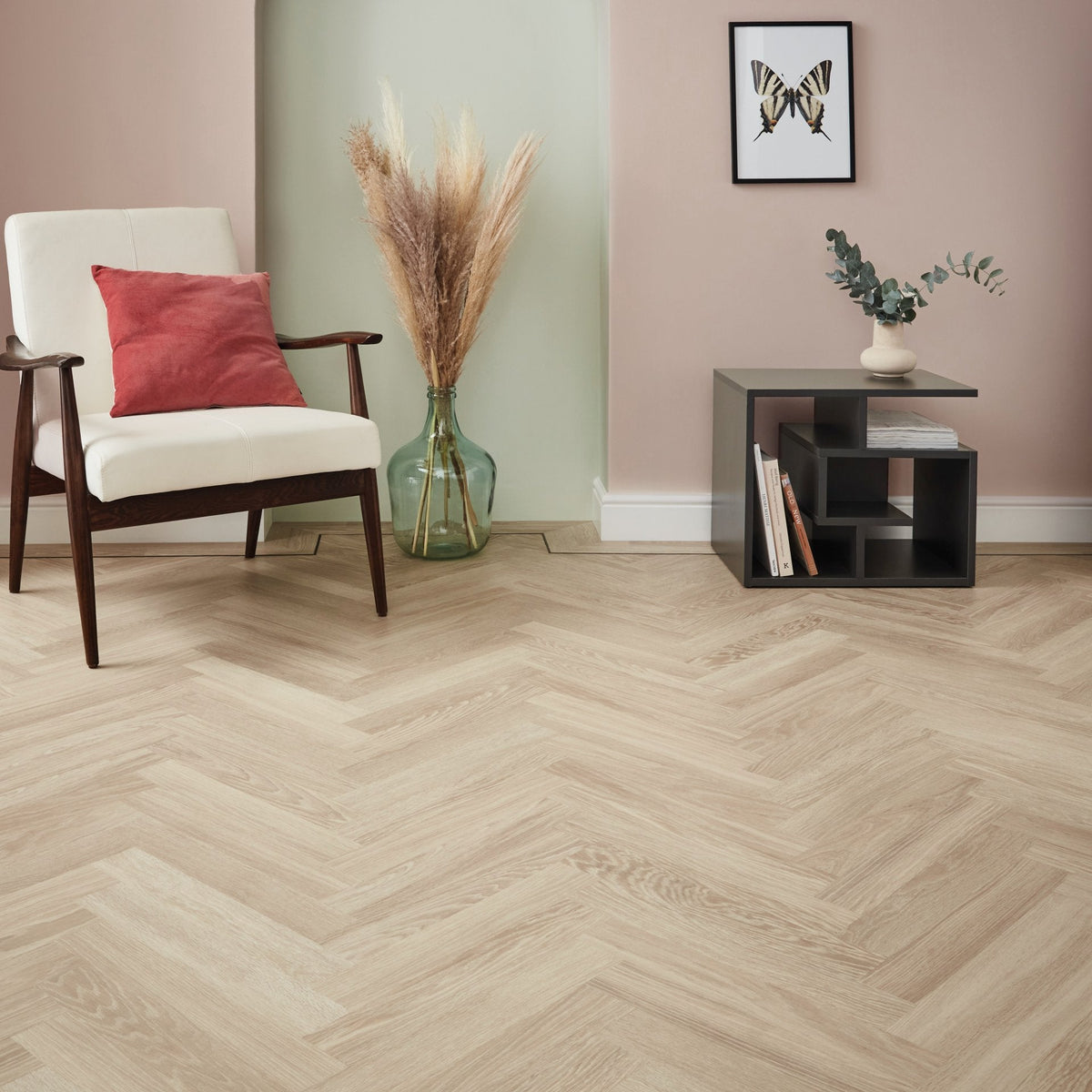 Dutch Limed Oak Karndean Knight Tile herringbone
