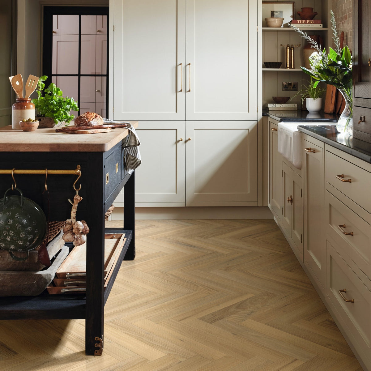 Wells Acacia Karndean Knight Tile herringbone